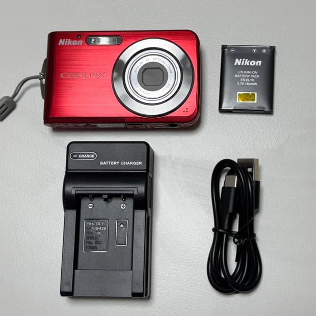 니콘 쿨픽스 s210 레드 디카