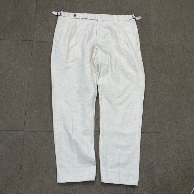 SUITSUPPLY Braddon A 수트서플라이 린넨코튼 투턱팬츠 50
