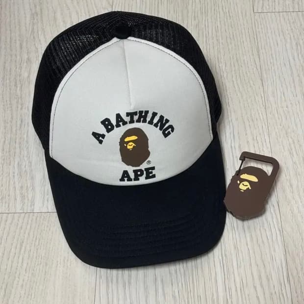 베이프 컬리지 메쉬캡 블랙