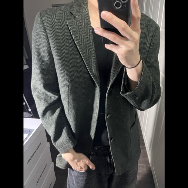 [95] BEANPOLE 빈폴 헤링본 울 블레이저 자켓