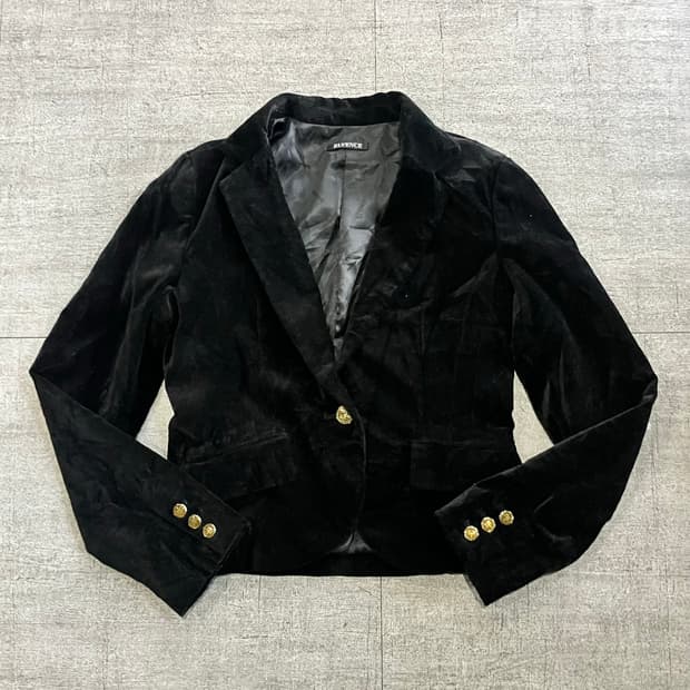 일본빈티지 Elvence 달천깔페어리 보헤미안 벨루어 크롭자켓