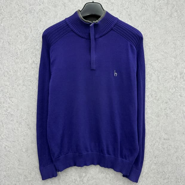 100 헤지스 남자 반집업 니트