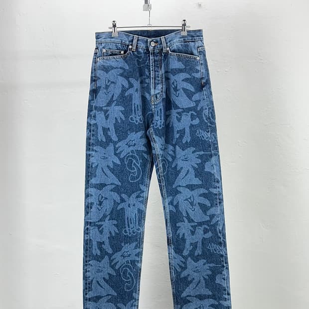 팜엔젤스 23fw 팔미티 올 오버 레이저 팜트리 데님 팬츠