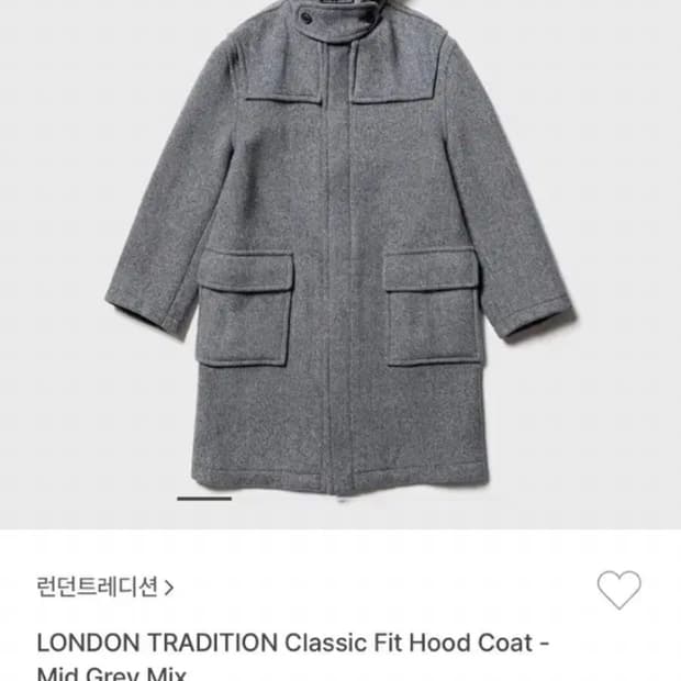 런던트레디션 후드코트 미드그레이 40사이즈