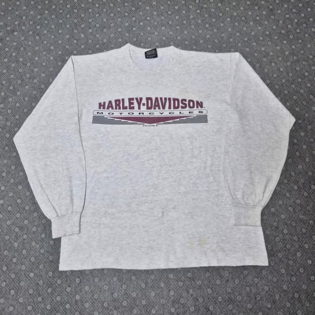 [XL]90s US Made할리데이비슨 롱슬리브 - 195