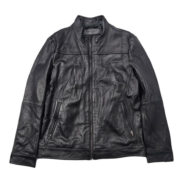 POLICE 양가죽 집업 자켓 M