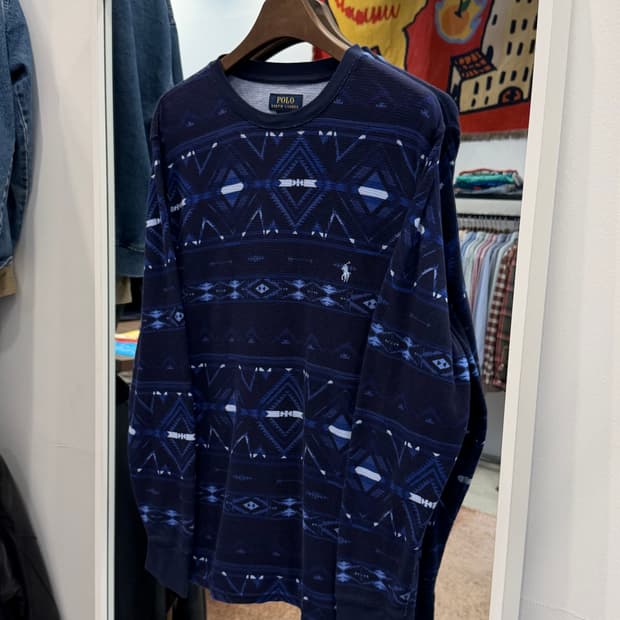 Polo ralph lauren 폴로 랄프로렌 써멀 와플 나바호 롱슬리브