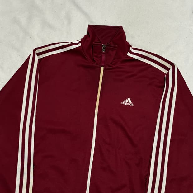 2XL 아디다스 빈티지 버건디 트렉탑
