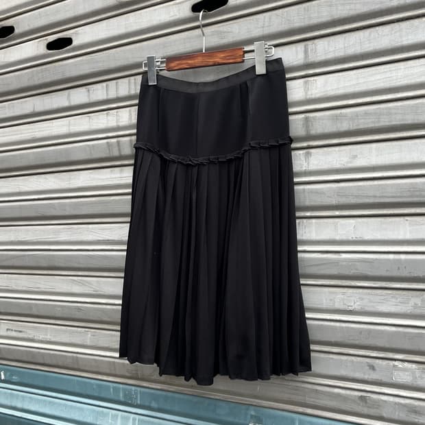 Lanvin 플리츠 미디스커트