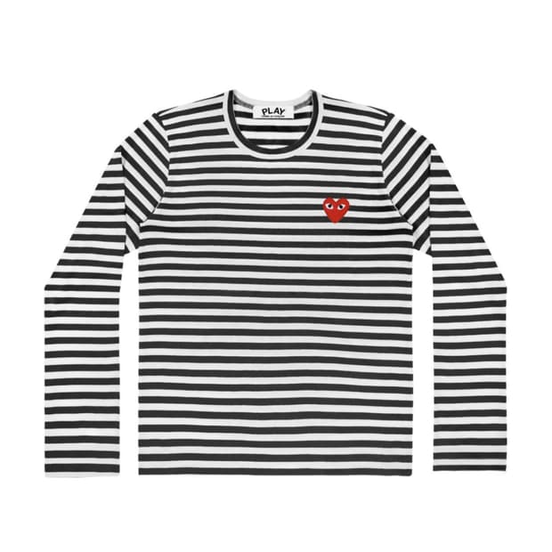 꼼데가르송 스프라이프 롱슬리브 롱슬리브 티셔츠