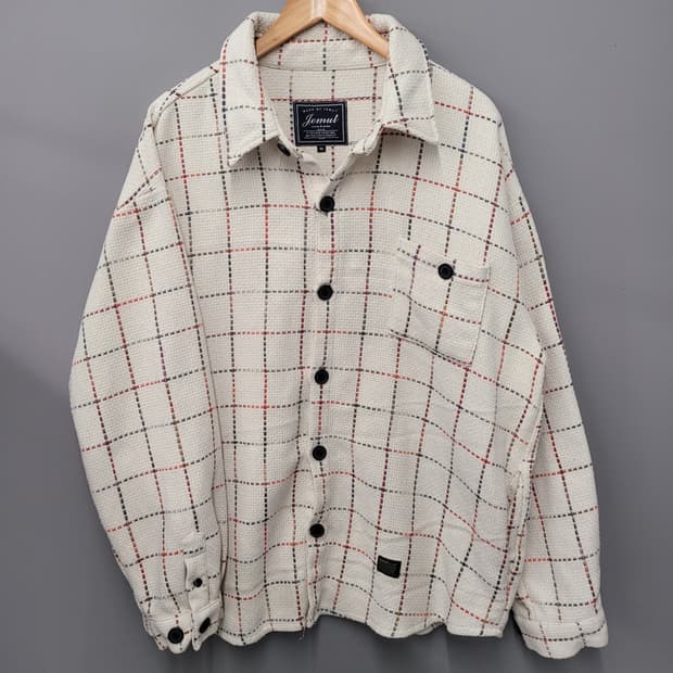 Jemut 제멋 트위드 셔츠 자켓 아이보리