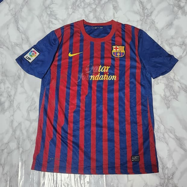 나이키 바르셀로나 11-12 축구 유니폼 반팔 