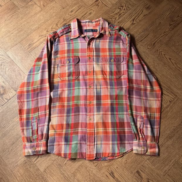 [XL]폴로 랄프로렌 2포켓 마드라스 체크 셔츠