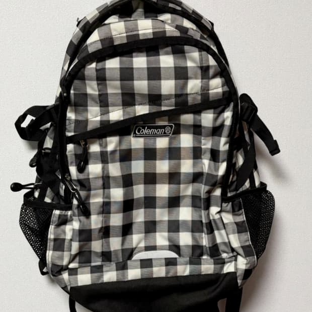 콜맨 체크 백팩 일본 빈티지 y2k 모리걸 coleman 가방
