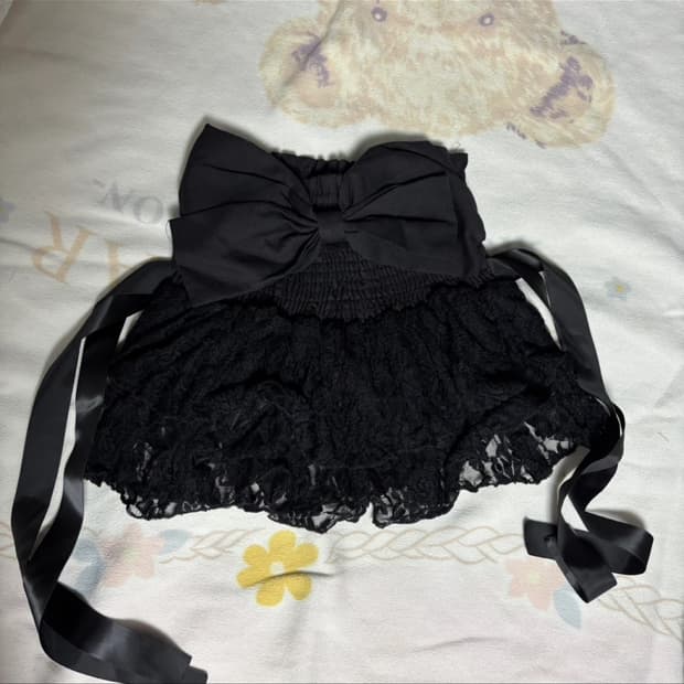 리본 레이스 캉캉 스커트