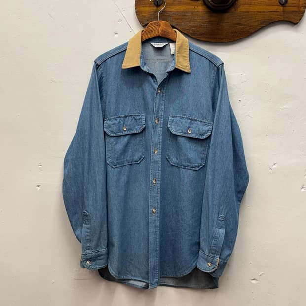 80s USA Five Brother Denim Shirt