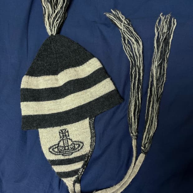 비비안웨스트우드 이어플랩 비니 모자 빈티지 나나 신이치 펑크