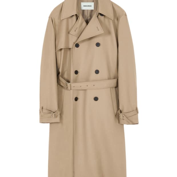 인사일런스 슬로시 울 트렌치 코트 베이지 M