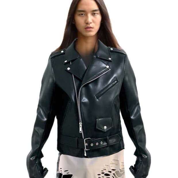 더블렛 23ss 레더 바이커 글로브 모토 자켓