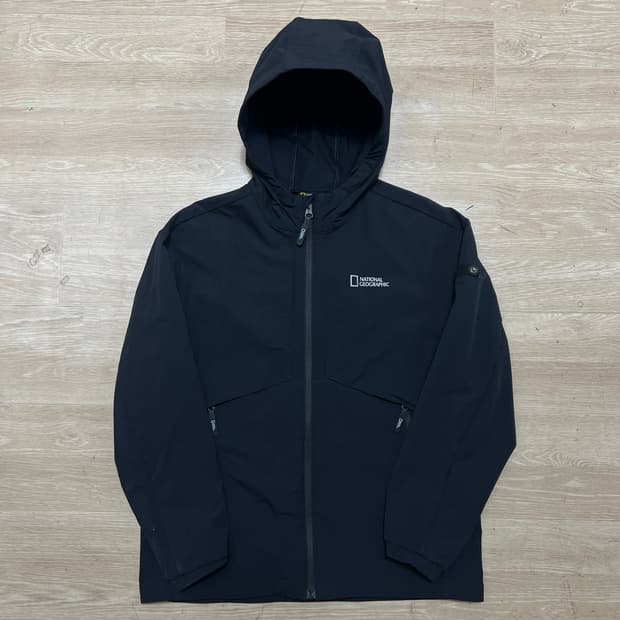 내셔널 지오그래픽 키즈 바람막이 후드자켓 [블랙] 150