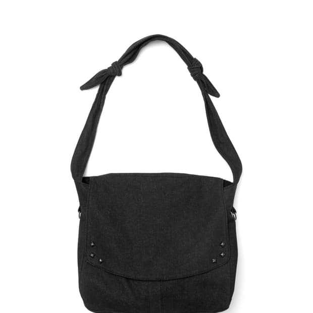 해칭룸 Stud Knot Bag Denim Black