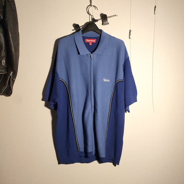Supreme 23fw piping kint zipup