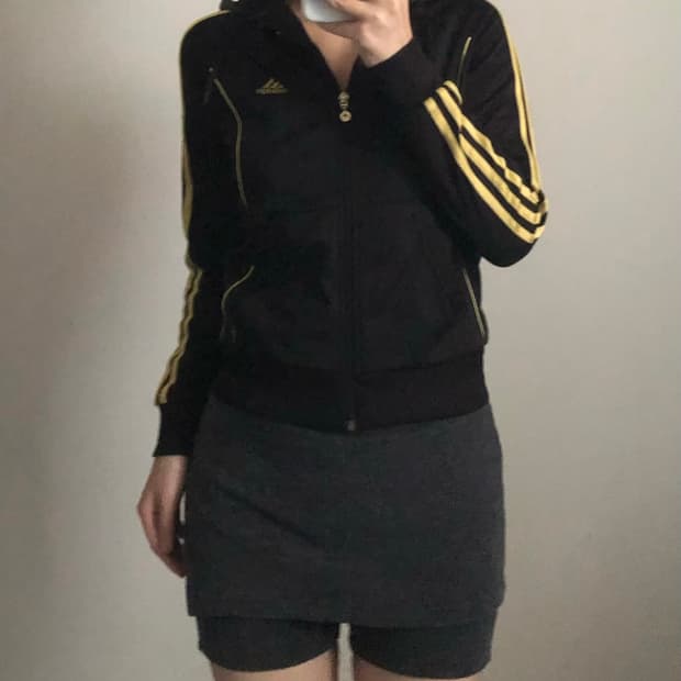 아디다스 골드 사이드라인 후디 져지