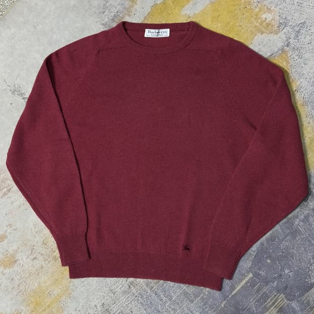 버버리 90s 램스울 니트 L
