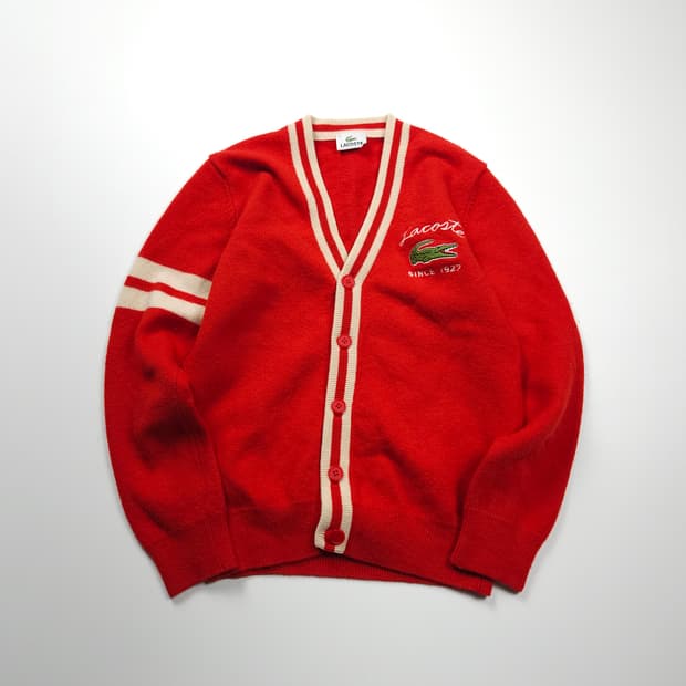 라코스테 자수로고 디테일 브이넥 가디건 (85)