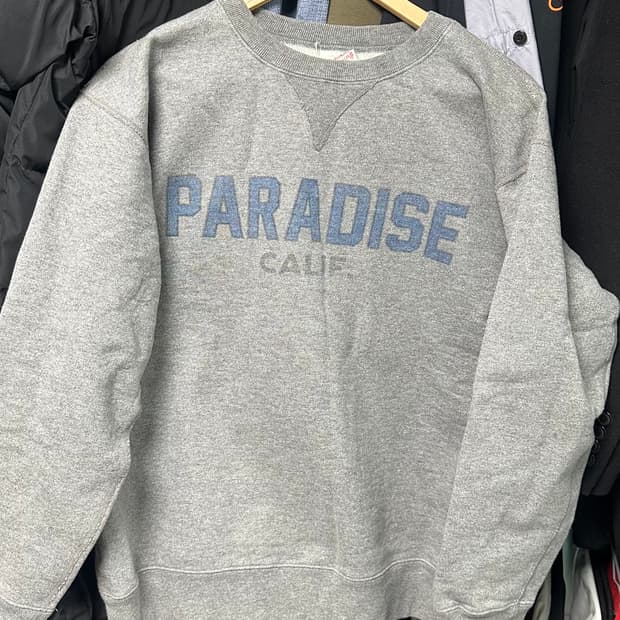 니들워크 기모 맨투맨 티셔츠 회색 스웻 38