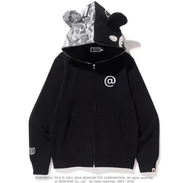 베이프 베어브릭 후드집업