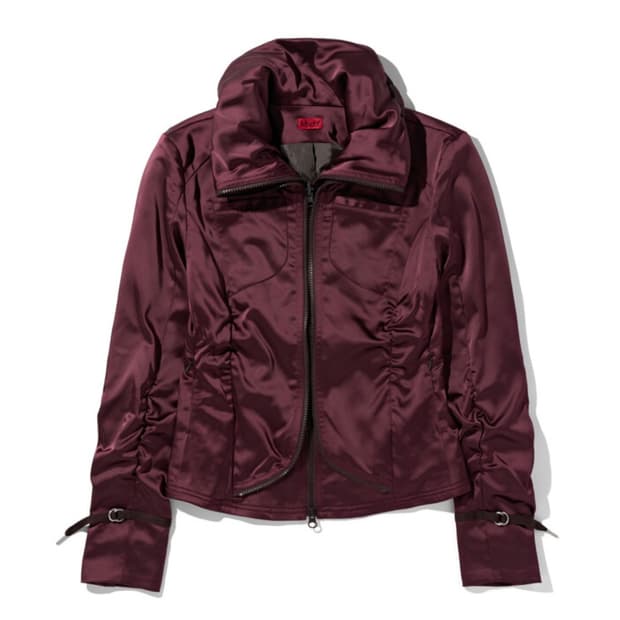 Moto zip jacket - burgundy