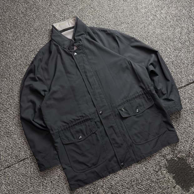 90s YSL 입생로랑 아카이브 폴리쉘 블루종 자켓 3562