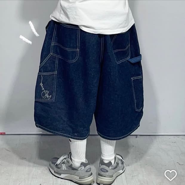 칼존스 버뮤다 데님 팬츠