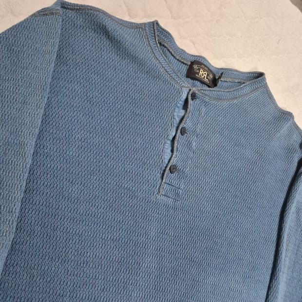 [L사이즈] RRL 랄프로렌 자카드 헨리넥 니트 / 올드조 웨어하우스 버