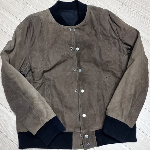 발망 브라운 스웨이드 누벅 가죽봄버 자켓(100-105)