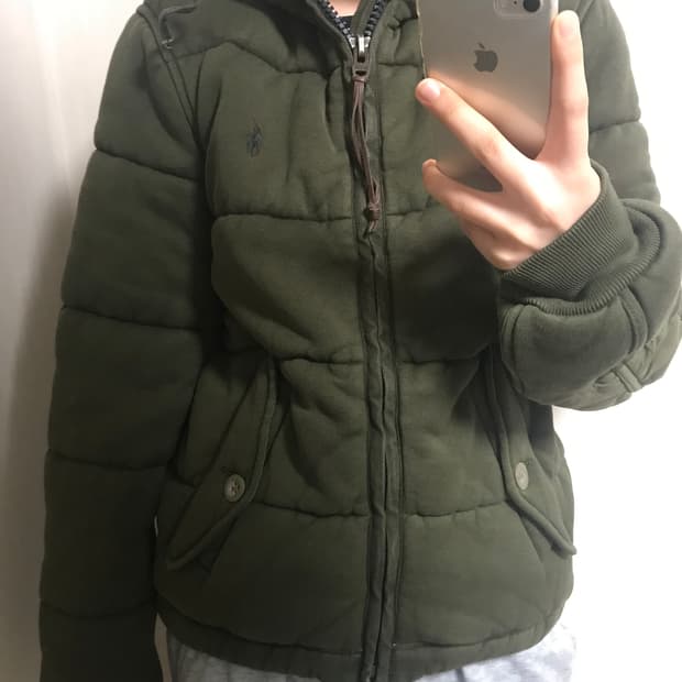 레어 2000s 빈티지 폴로 카키 워싱 패딩