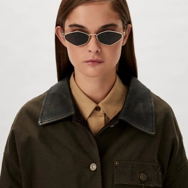 미우미우 로고 캣츠아이 선글라스