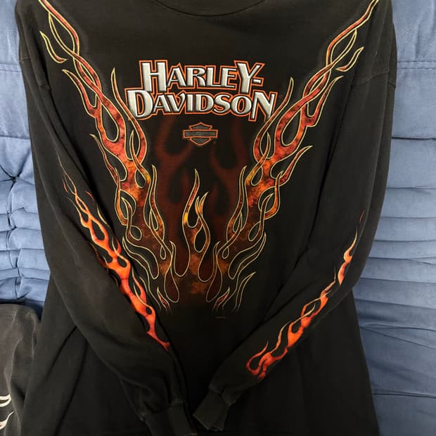 할리데이비슨 레드 플레임 롱슬리브