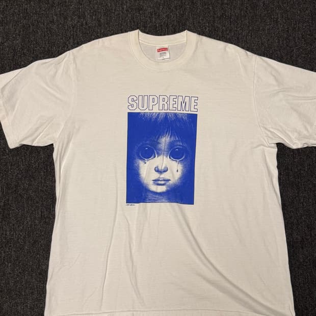 [L] 슈프림 x 마가렛 킨 티어드롭 티셔츠 화이트 - 24SS