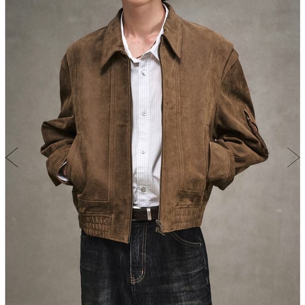 엘무드 토바코 스웨이드 블루종 체스트넛 48