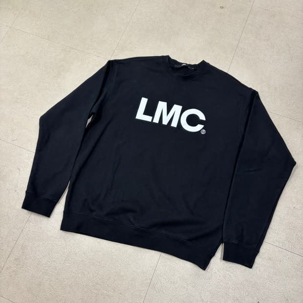 Lmc 빅로고 블랙 맨투맨