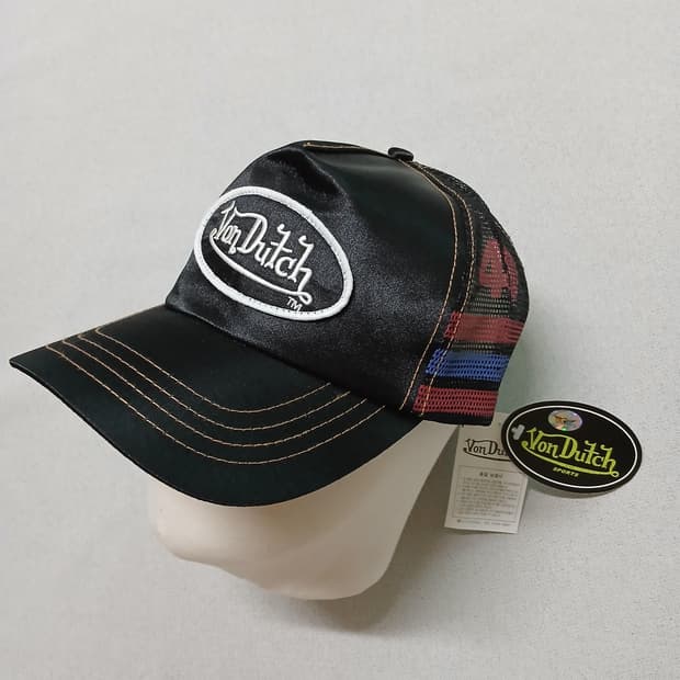 택붙은 미사용제품 vondutch 본더치 매쉬 볼캡 모자 y2k
