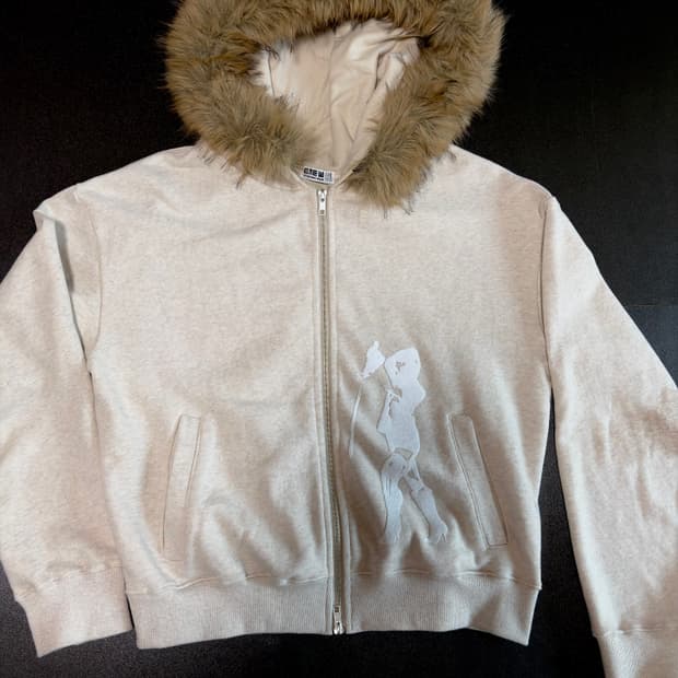 Emew 퍼 후드집업