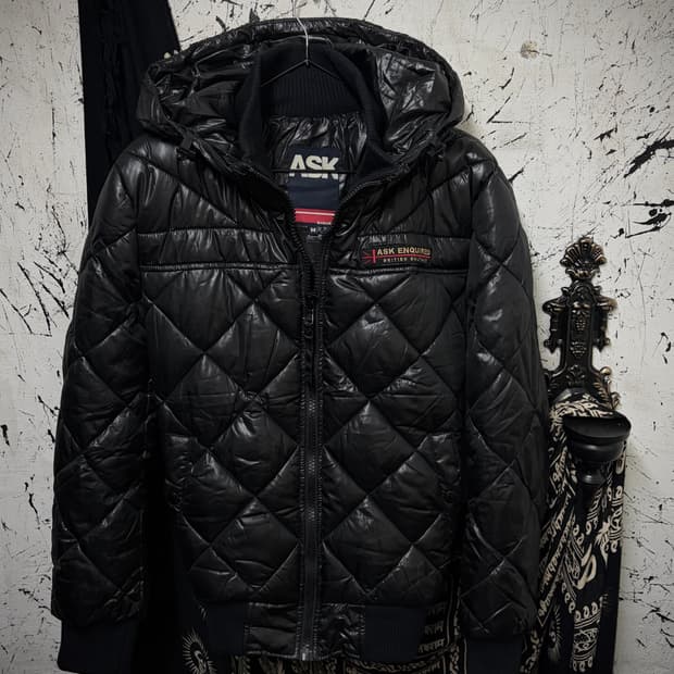 Ask Black Padded Coat