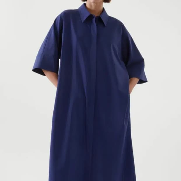 코스 셔츠형 오버핏 원피스 프리사이즈