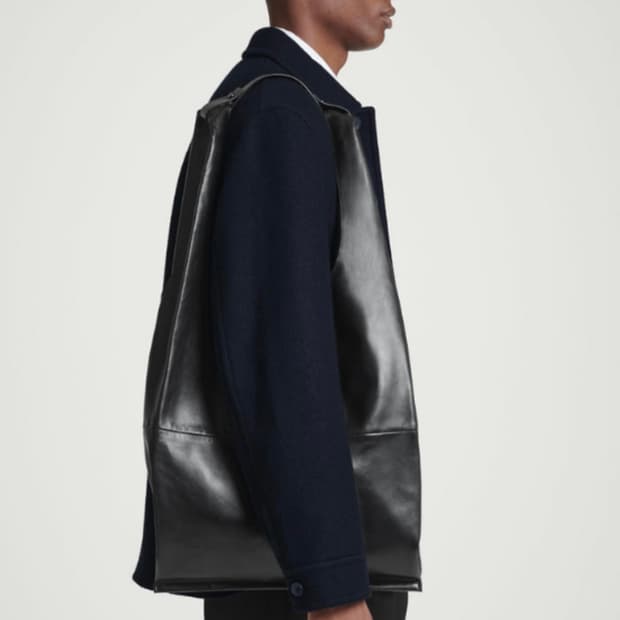 Cos 슬라우치 레더 토트백 os