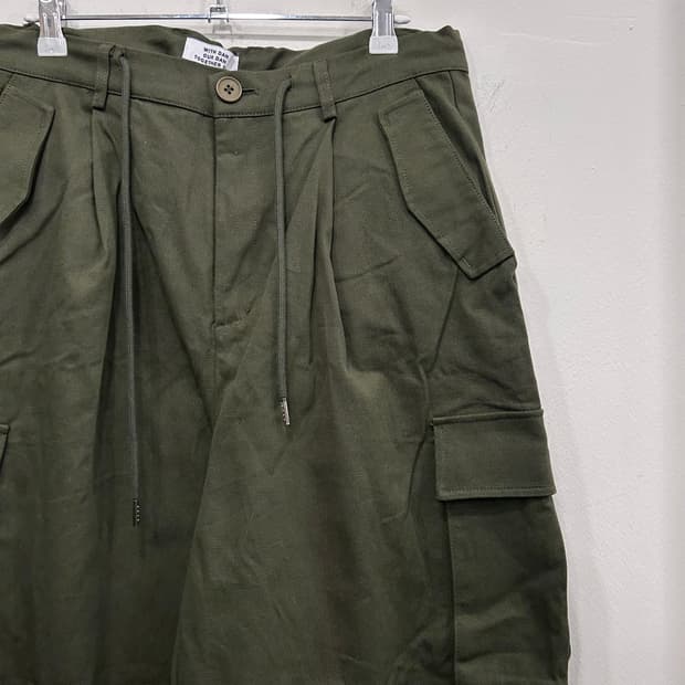 위드댄 스트링 코튼 카고 벌룬팬츠