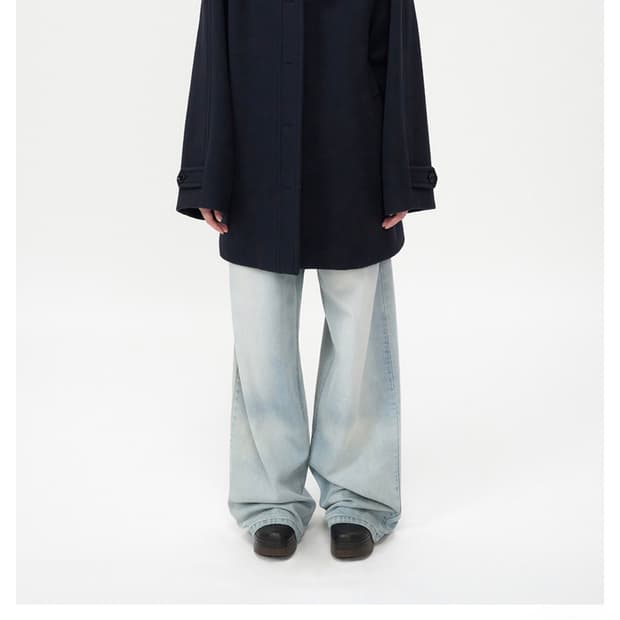 인사일런스 소프트 하프 발마칸 코트 dark navy M