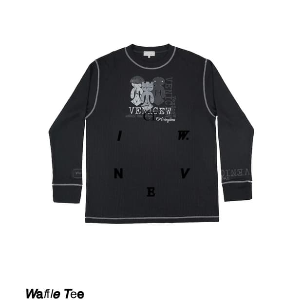 venicew 블랙 긴팔 티셔츠